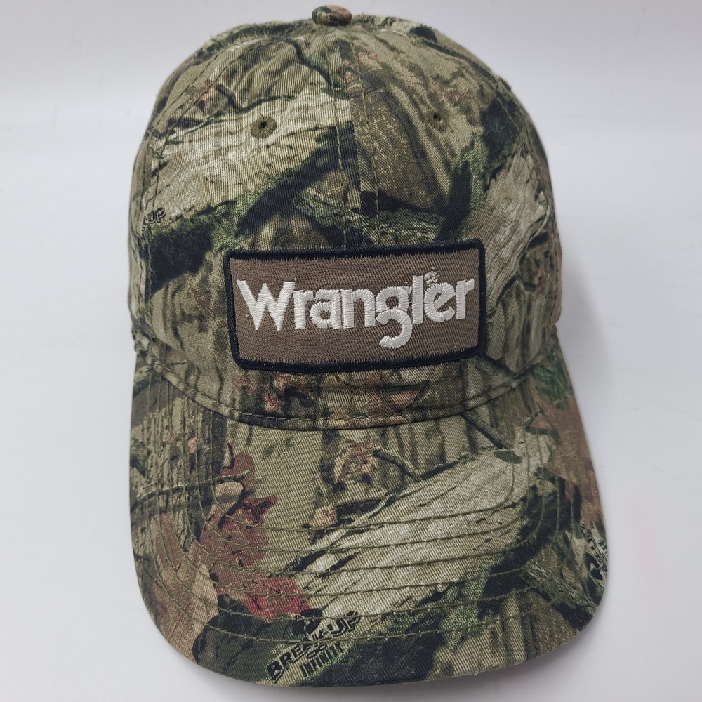 Wrangler Hat Strapback Camo Green‎ Brown Realtree Breakup Infinity Outdoors Men